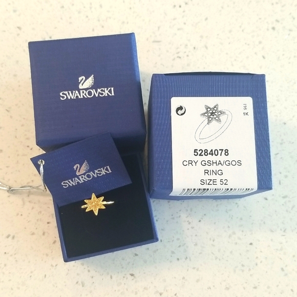 Swarovski crystal star ring - Picture 1 of 4